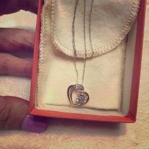 Heart sterling silver necklace